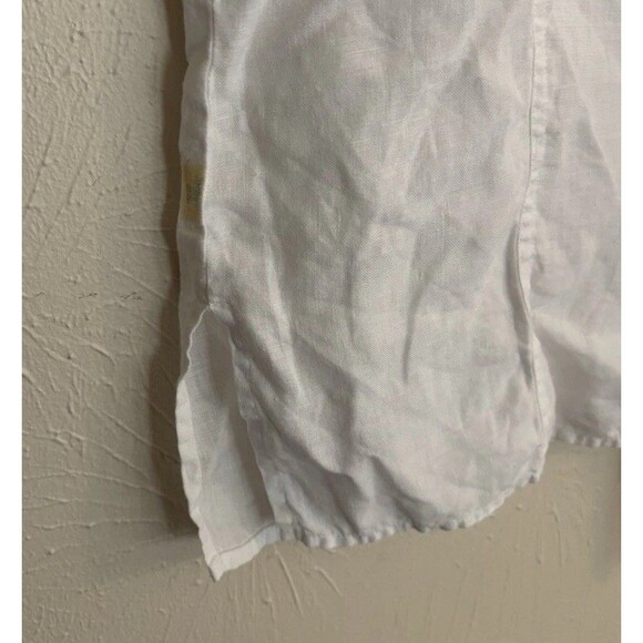 Talbots Irish Linen Women’s Button Down Shirt Size 16W Adjustable Wait Lagenlook - Picture 4 of 6